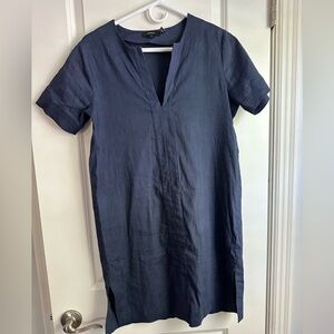 Theory Navy Blue Short Sleeve Mini Dress